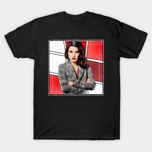 Power Red Alana Bloom Red and Gray Comic Style T-Shirt